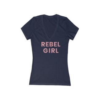 T-shirt femme Col V Rebel Girl