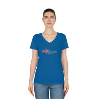 T-shirt coton bio à col en V Femme