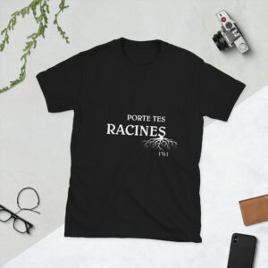 T-shirt Unisexe à Manches Courtes PORTE TES RACINES