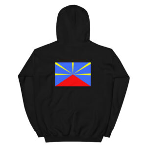 Sweat à capuche unisexe LA REUNION FLAG